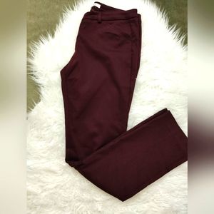 Burgundy trousers